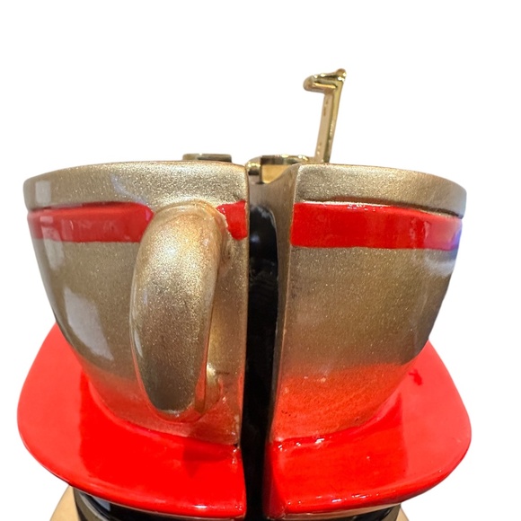 Timmy Woods Teacups and Saucers Clutch/Bag “Cafe o-lic”  *FIRM* - Picture 6 of 9